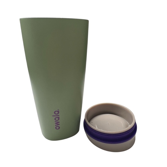 Owala SmoothSip Slider Stainless Steel Travel Mug 20oz 590 ml Green Purple Grey - Picture 2 of 7